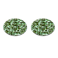 Green Camo Cufflinks (Oval)