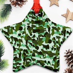 Green Camo Star Ornament (two Sides) by snowwhitegirl