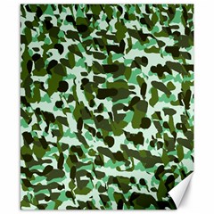 Green Camo Canvas 8  x 10 