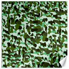 Green Camo Canvas 12  x 12  