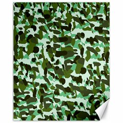 Green Camo Canvas 11  x 14  