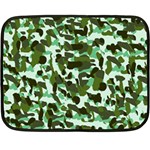 Green Camo Double Sided Fleece Blanket (Mini)  35 x27  Blanket Front