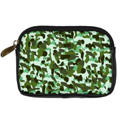 Green Camo Digital Camera Leather Case