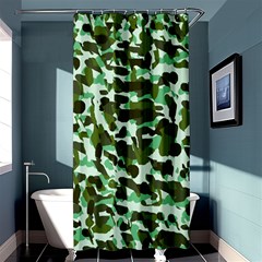 Green Camo Shower Curtain 36  x 72  (Stall) 