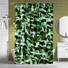 Green Camo Shower Curtain 48  x 72  (Small) 