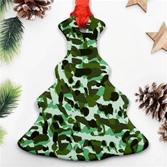 Green Camo Christmas Tree Ornament (Two Sides)