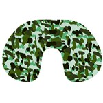 Green Camo Travel Neck Pillows Front