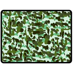 Green Camo Double Sided Fleece Blanket (Large) 