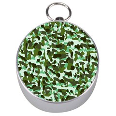 Green Camo Silver Compasses