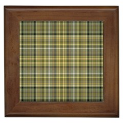 Yellow Plaid Framed Tiles by snowwhitegirl