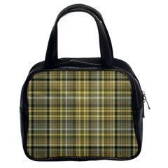 Yellow Plaid Classic Handbag (two Sides) by snowwhitegirl