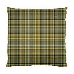 Yellow Plaid Standard Cushion Case (one Side) by snowwhitegirl