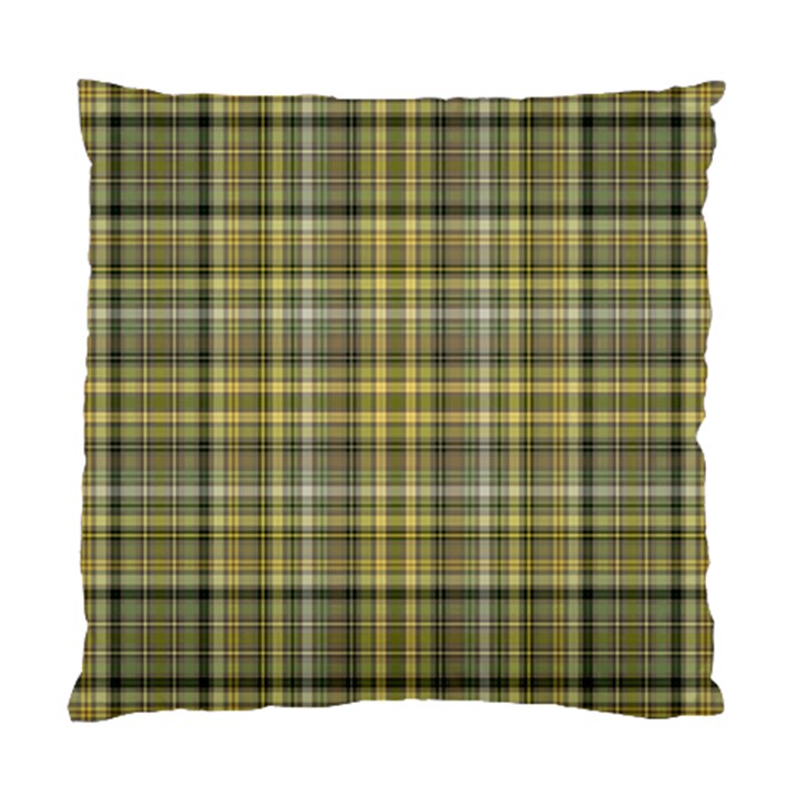 Yellow Plaid Standard Cushion Case (Two Sides)