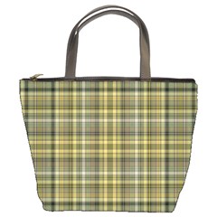 Yellow Plaid Bucket Bag by snowwhitegirl