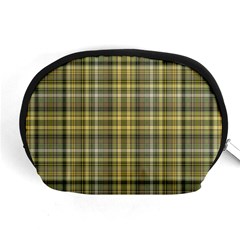 Yellow Plaid Accessory Pouch (medium) by snowwhitegirl