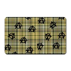 Yellow Plaid Anarchy Magnet (rectangular) by snowwhitegirl