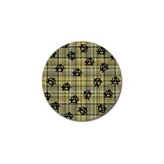 Yellow Plaid Anarchy Golf Ball Marker (10 Pack) by snowwhitegirl