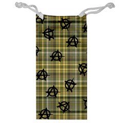 Yellow Plaid Anarchy Jewelry Bag by snowwhitegirl