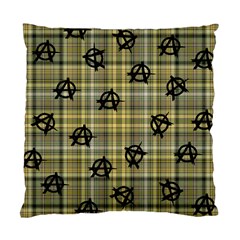 Yellow Plaid Anarchy Standard Cushion Case (one Side) by snowwhitegirl