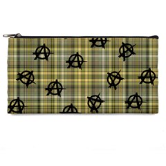 Yellow Plaid Anarchy Pencil Cases