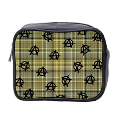 Yellow Plaid Anarchy Mini Toiletries Bag (two Sides) by snowwhitegirl