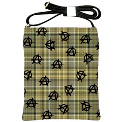 Yellow Plaid Anarchy Shoulder Sling Bag by snowwhitegirl