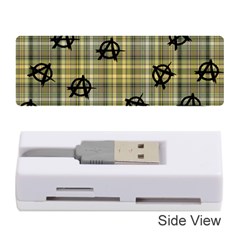 Yellow Plaid Anarchy Memory Card Reader (stick) by snowwhitegirl