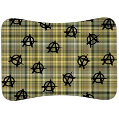 Yellow Plaid Anarchy Velour Seat Head Rest Cushion