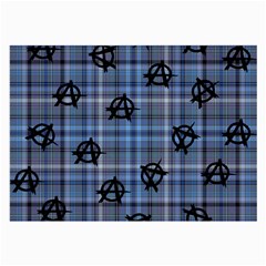 Blue  Plaid Anarchy Large Glasses Cloth by snowwhitegirl