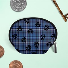 Blue  Plaid Anarchy Accessory Pouch (small) by snowwhitegirl