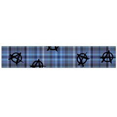 Blue  Plaid Anarchy Large Flano Scarf  by snowwhitegirl