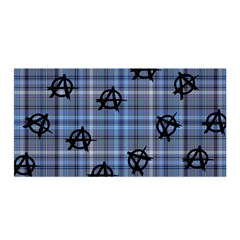 Blue  Plaid Anarchy Satin Wrap by snowwhitegirl