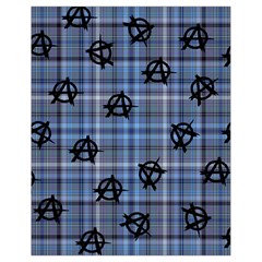 Blue  Plaid Anarchy Drawstring Bag (small) by snowwhitegirl