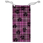 Pink  Plaid Anarchy Jewelry Bag Front