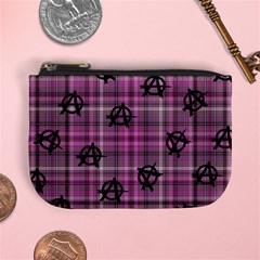 Pink  Plaid Anarchy Mini Coin Purse by snowwhitegirl