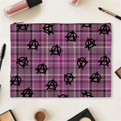 Pink  Plaid Anarchy Cosmetic Bag (xl) by snowwhitegirl