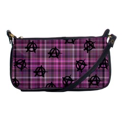 Pink  Plaid Anarchy Shoulder Clutch Bag by snowwhitegirl