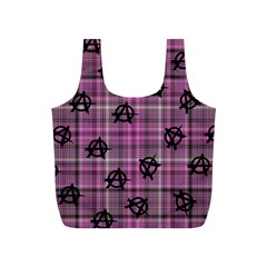 Pink  Plaid Anarchy Full Print Recycle Bag (s) by snowwhitegirl