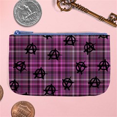 Pink  Plaid Anarchy Large Coin Purse by snowwhitegirl