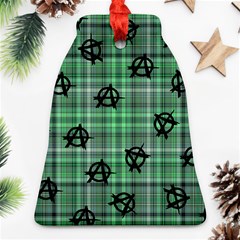 Green  Plaid Anarchy Ornament (bell) by snowwhitegirl