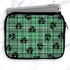 Green  Plaid Anarchy Apple Ipad 2/3/4 Zipper Cases by snowwhitegirl