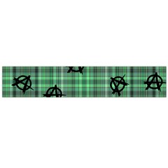 Green  Plaid Anarchy Large Flano Scarf  by snowwhitegirl