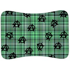 Green  Plaid Anarchy Velour Seat Head Rest Cushion