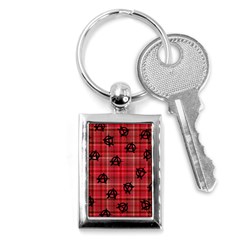 Red Plaid Anarchy Key Chains (rectangle)  by snowwhitegirl