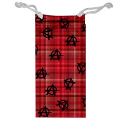 Red Plaid Anarchy Jewelry Bag by snowwhitegirl