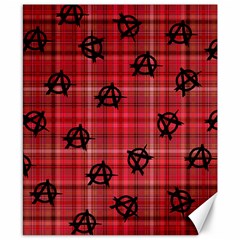 Red Plaid Anarchy Canvas 8  X 10  by snowwhitegirl