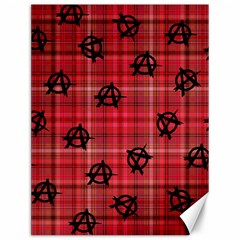 Red Plaid Anarchy Canvas 12  X 16   by snowwhitegirl