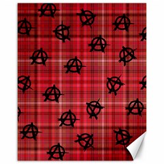 Red Plaid Anarchy Canvas 16  X 20   by snowwhitegirl