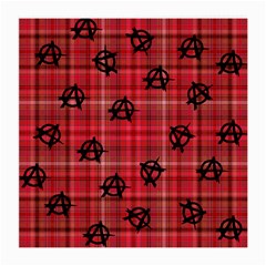 Red Plaid Anarchy Medium Glasses Cloth (2-side) by snowwhitegirl