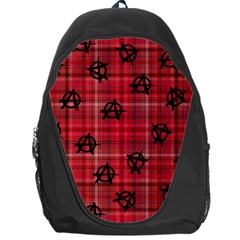 Red Plaid Anarchy Backpack Bag by snowwhitegirl